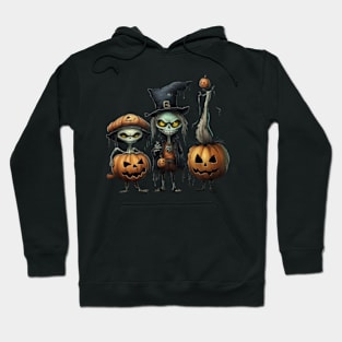 Halloween Characters: Skeleton Pumpkinhead, Zombie and Ghost Hoodie